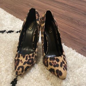 New without tags animal print heels.